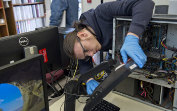Cascadia Tech students rake in electronics to be recycled